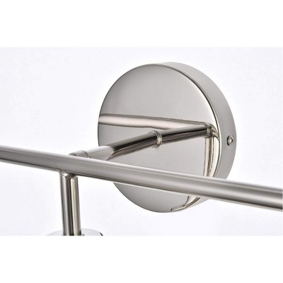 Hanson 3-Light Polished Nickel and Clear Glass Bath Sconce