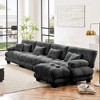 TiramisuBest Modular L-Shaped Sectional Sofa, 4-Seater Cloud Couch with Convertible Ottoman, Free Combination Chenille Sofa for Living Room, White - 3 of 4