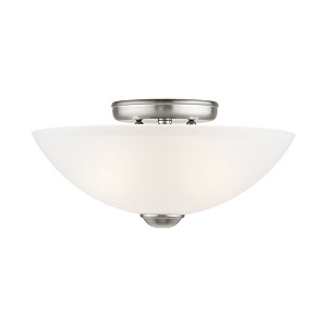 Livex Lighting Somerset 2 - Light Flush Mount in  Brushed Nickel - 1 of 4