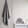 Vynxaria Bath Towels and Washcloths: Dark Gray Quick Dry 6-Piece Ensemble - 2 of 4