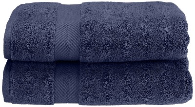 Plazatex Luxurious All Season Towel Set Durable and Breathable Material 6  Piece Navy