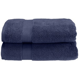 Fast-Drying Zero-Twist Cotton Oversized 2-Piece Bath Towel Set by Blue Nile Mills - 1 of 3
