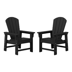 WestinTrends Malibu Kids Outdoor Adirondack Plastic Patio Chair (Set of 2) - 1 of 4