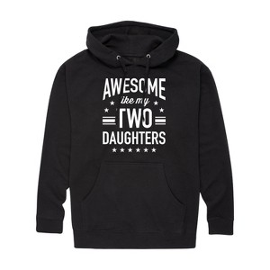 Men's - Instant Message - Awesome Like My 2 Daughters Graphic Fleece Pullover Hoodie - 1 of 4
