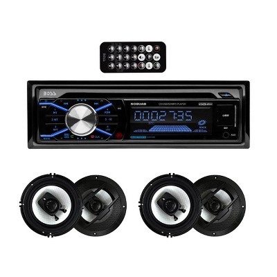 Boss 508UAB In-Dash Bluetooth CD Player Receiver with R63 6.5" 300W Speakers