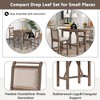 Anybear 3pc Wood Counter Height Drop Leaf Dining Table Set with 2 Upholstered Dining Chair - 3 of 4