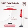 Sapphtopaz Patio Umbrella Outdoor Market Umbrella with Push Button Tilt and Crank Sturdy Ribs for Garden, Beach, Backyard, Pool - 4 of 4