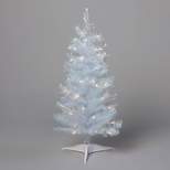 3' Pre-Lit Iridescent Tinsel Mini Artificial Christmas Tree Clear Lights - Wondershop™