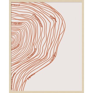 34" x 42" Spiral by Border Bloom Framed Wall Art Print Light Brown - Amanti Art: Modern Abstract Decor - 1 of 4
