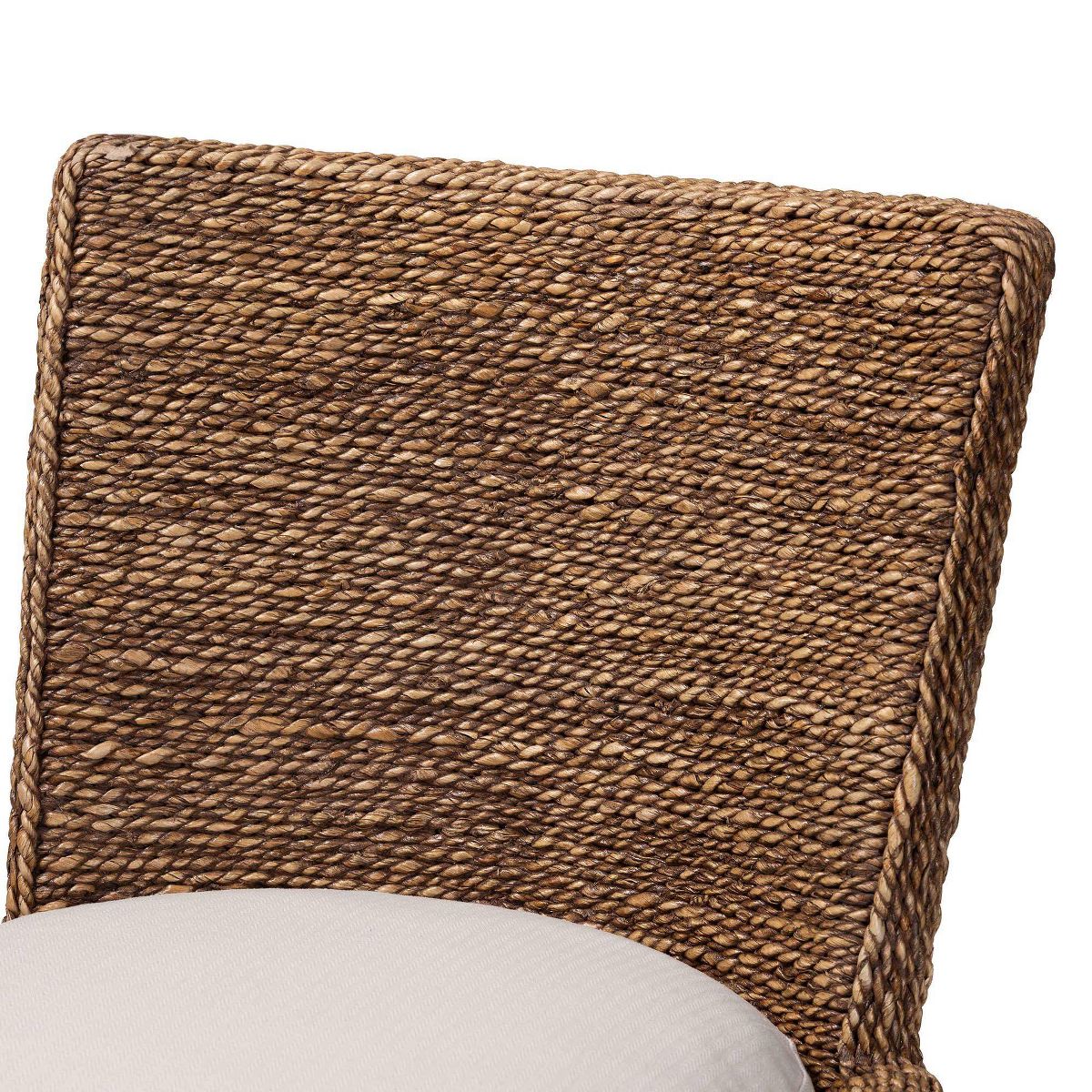 bali & pari Ridley Seagrass Dining Chair with Mahogany Wood Frame Brown Wash - thumbnail 4