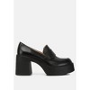 Elspeth Heeled Platform Leather Loafers - 2 of 4