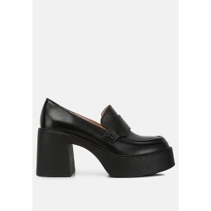 Elspeth Heeled Platform Leather Loafers Women - 1 of 4