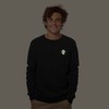 Dalix Mushroom (Glow in the Dark) Embroidered Fleece Sweatshirt Pullover Mens - 2 of 4