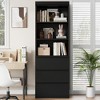 GustoWave 70" H Bookcase with 3 Storage Drawers,Morden Storage Bookcase Wooden Deep Bookshelves Storage Cabinet Organizer - 2 of 4