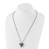 Black Bow Jewelry Stainless Steel Antiqued White Bronze-Plated Rams Head Necklace, 24 In - 3 of 4