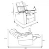 Fontoi Accent Chairs, Recliner Chair with Storage Arms, Cupholders, Lift Chair with Swivel Tray and Cell Phone Stand, Black, 35"*29.9"*41.2" - 2 of 4