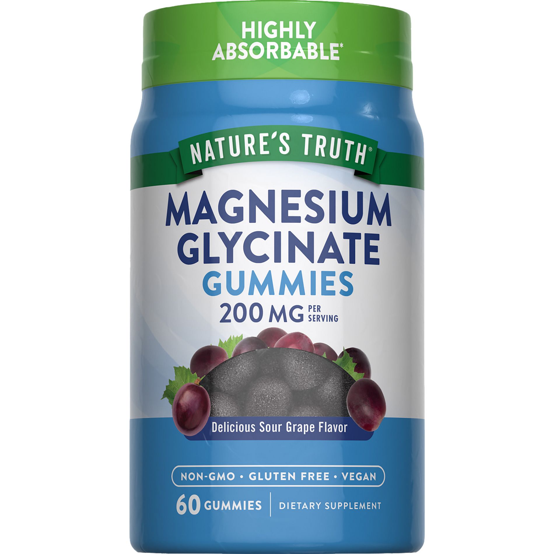 Nature's Truth Magnesium Glycinate Dietary Vegan Supplements Gummies - 60ct