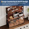 5-Tier Kitchen Bakers Rack with Charging Station & Drawers, 63.4" Utility Shelves with Hooks for Kitchen, Dining Room, Office - 3 of 4