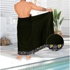 HAPPY BAY Men's Swimwear Beachwear Summer Wrap Sarong One Size Geometric Black - 2 of 4