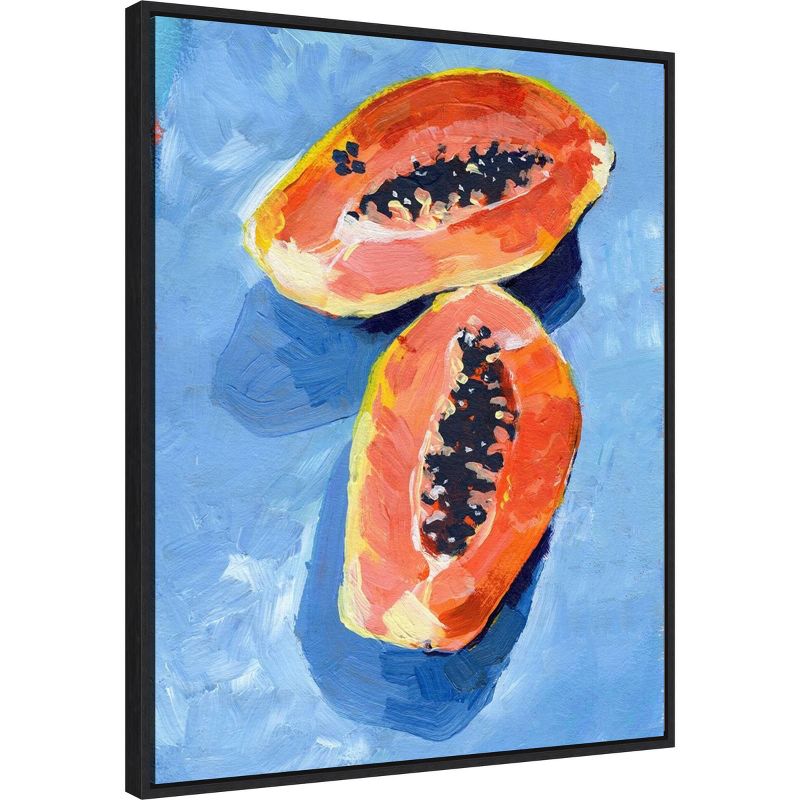 23&#34; x 28&#34; Bold Papaya II by Jennifer Paxton Parker Framed Canvas Wall Art Print - Amanti Art, 3 of 11