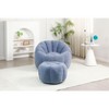 Lyngins Teddy Fabric Bean Bag Chairs for Kids and Adults,Comfy Lazy Chairs with Memory Foam and Footstool for Living Room - 2 of 4