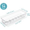 Stackable Egg Trays for Refrigerator, Clear Plastic Storage Bins Holds 14 Eggs Each, 2-Pack Organizer - 2 of 4
