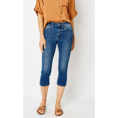 Women's Mid Rise Sid Slit Capri Jeans - Judy Blue