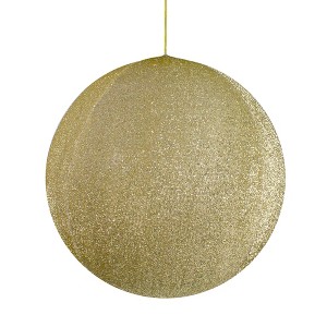 Northlight Inflatable Tinsel Christmas Ball Ornament Commercial Outdoor Decoration - 19.5" - Gold - 1 of 3