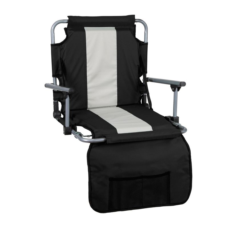 Stansport Folding Stadium Seat With Arms Black/Ten, 1 of 12