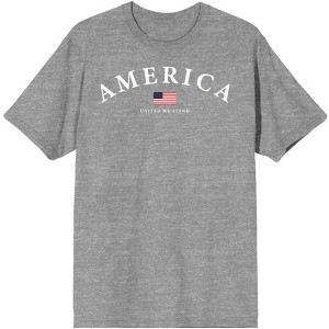 Americana America United We Stand Men's Gray Heather T-shirt - 1 of 3