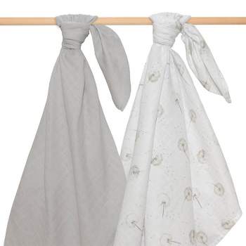 Living Textiles Baby Organic Muslin Blanket Set - Dandelion - 2pk