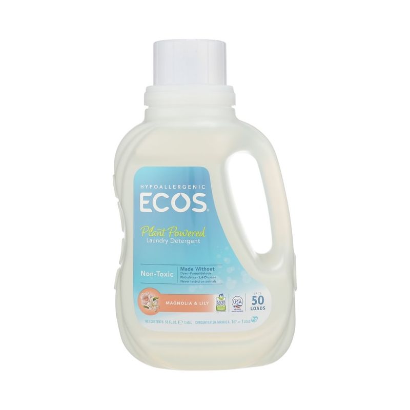 Earth Friendly Products Ecos Plant Powered Laundry Detergent - Magnolia & Lily 50 fl oz Liq, 1 of 2