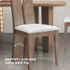 GDFStudio Sally Rubber Wood High Back Armless Dining Chair with Faux Leather Upholstered(Set of 2) - 4 of 4
