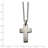 Black Bow Jewelry Men's Brushed Stainless Steel Latin Cross Necklace, 20 Inch - 2 of 4