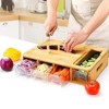 Cheer Collection Versatile Bamboo Cutting Board with 4 Graters and 4 Storage Trays with Lids - 2 of 4