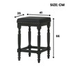 Dsvimoy Counter and Bar Stool Rustic Wooden Set of 2 with Padded Seat for Farmhouse Dining, Black, 30.51"*18.9"*9.45" - 3 of 4