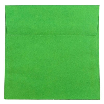 JAM Paper 8.5 x 8.5 Square Colored Invitation Envelopes Green Recycled 2792295