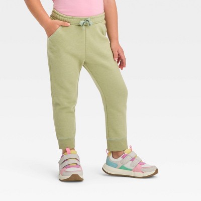 Toddler Girls' Fleece Jogger Pants - Cat & Jack™ Olive Green 12M