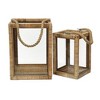 Cheung's Roussilon Set of 2 Rattan Wrapped Wood Lanterns - 2 of 4