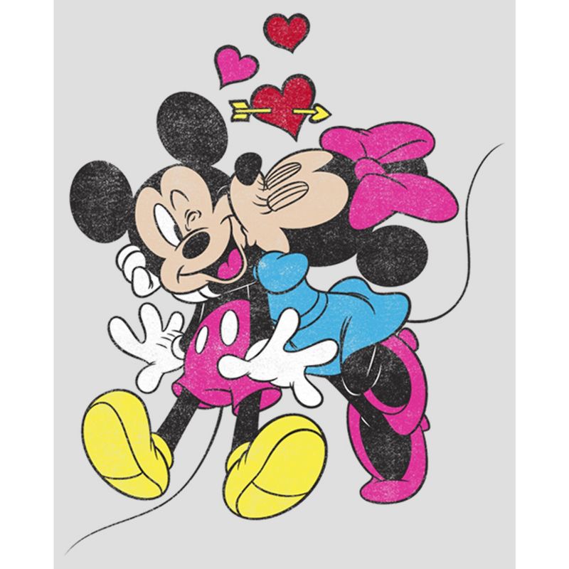 Women's Mickey & Friends Valentine's Day Minnie Mouse Smooch Racerback Tank Top, 2 of 5