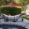 9' x 9' Steel Market Polyester Patio Umbrella with Crank Lift and Push-Button Tilt Brick - Astella: Hexagonal, Rustproof, Wind Vent - 3 of 4