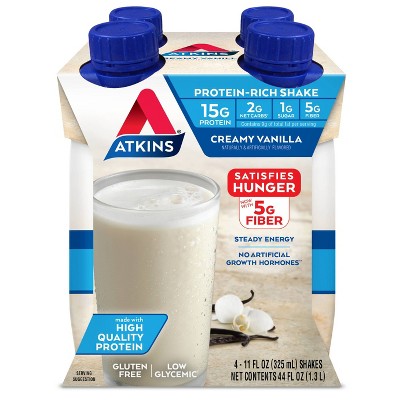 Atkins Nutritional Shake - Creamy Vanilla - 4pk/44 fl oz