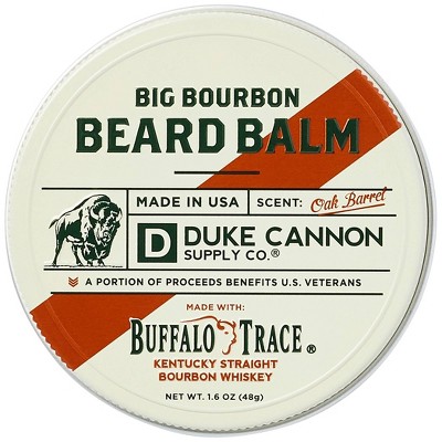 Duke Cannon Big Bourbon Beard Balm - Bourbon Oak Barrel Scent - Beard Balm for Men - Trial Size - 1.6 fl. oz