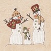 Linum Home Textiles Christmas Snow Family - Embroidered Luxury 100% Turkish Cotton Hand Towels (Set of 2) - 3 of 3