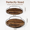 LunaLulinlk 2 Pack Wooden Lazy Susan Turntable Storage, 9inch+10inch, Dining Table, Storage Room, Countertop, Cabinet, Kitchen Organization - 3 of 4