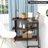 Tangkula Sofa Side Table w/Storage Shelves Mobile End Table Rolling Couch Table Desk for Living Room Bedroom - 4 of 4