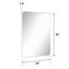 Bathroom Mirror,Rounded Rectangle Vanity Mirror for Over Sink,Wall Mirror,HD Tempered Glass & Anti-Rust Aluminum Frame - 4 of 4