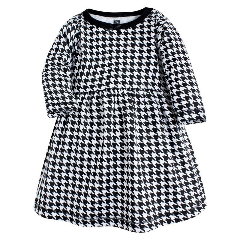 Hudson Baby Infant and Toddler Girl Cotton Dresses, Black Red Plaid, 4 of 5