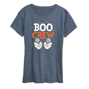 Women's - Dr. Seuss - Boo Crew Thing 1 and Thing 2 Short Sleeve Graphic T-Shirt - 1 of 4