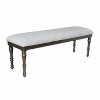 Vynxaria Antique Charcoal Backless Bench - Elegant & Versatile Seating - 4 of 4
